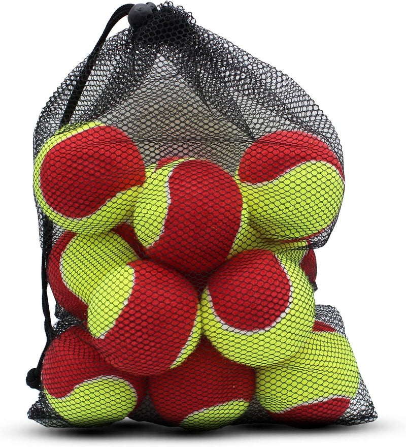 Magicorange Tennis Balls, 12 Pack Low Compression Stage Tennis Ball for Beginners Youth Kids Training Practicing with Mesh Bag for Easy Transport - Image 1